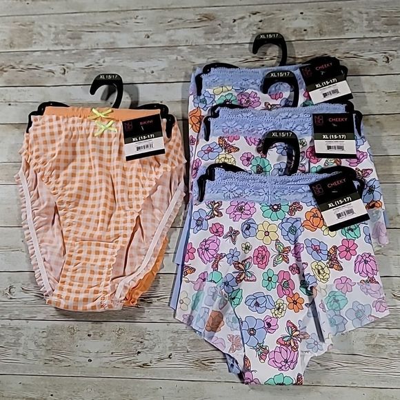 NEW NoBo Juniors XL Size 15-17 6 Pair Cheeky 2 Bikini Underwear Panties 8‎ Total - Picture 1 of 6